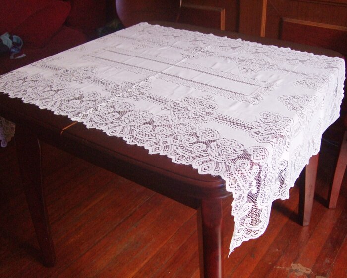    ̽ ̴ ̺ ũν 140 * 80cm (55 & * 32 &) Square100 %   ȭƮ /Free shipping floral lace mini table cloth 140*80cm(55&*32&) Squar